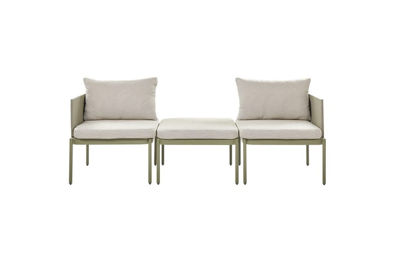 Loungegrupp Terracina Grön/Vit - Grön/Vit - Utemöbler - Balkong - Balkongmöbler - Balkonggrupper