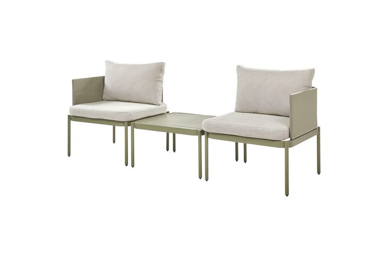 Loungegrupp Terracina Grön/Vit - Grön/Vit - Utemöbler - Balkong - Balkongmöbler - Balkonggrupper