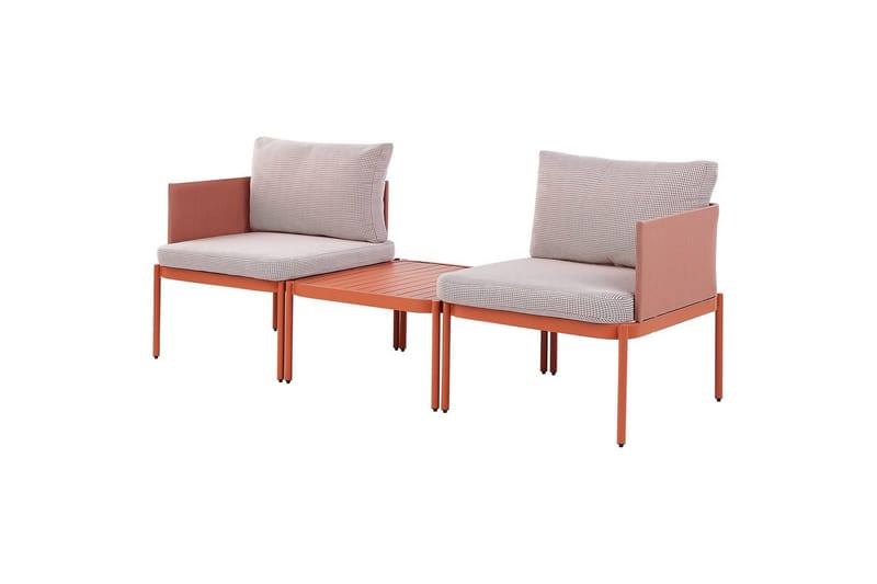 Loungegrupp Terracina Orange/Vit - Orange/Vit - Utemöbler - Balkong - Balkongmöbler - Balkonggrupper