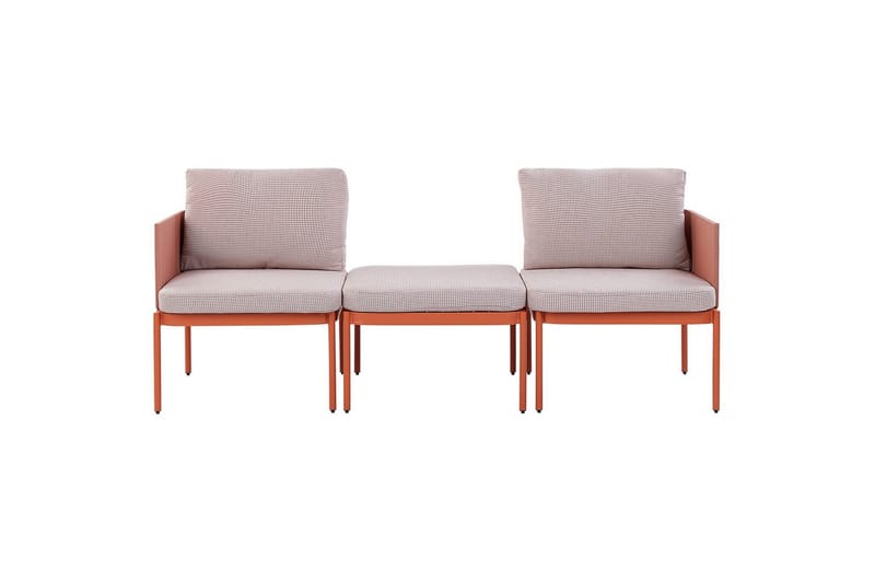 Loungegrupp Terracina Orange/Vit - Orange/Vit - Utemöbler - Balkong - Balkongmöbler - Balkonggrupper