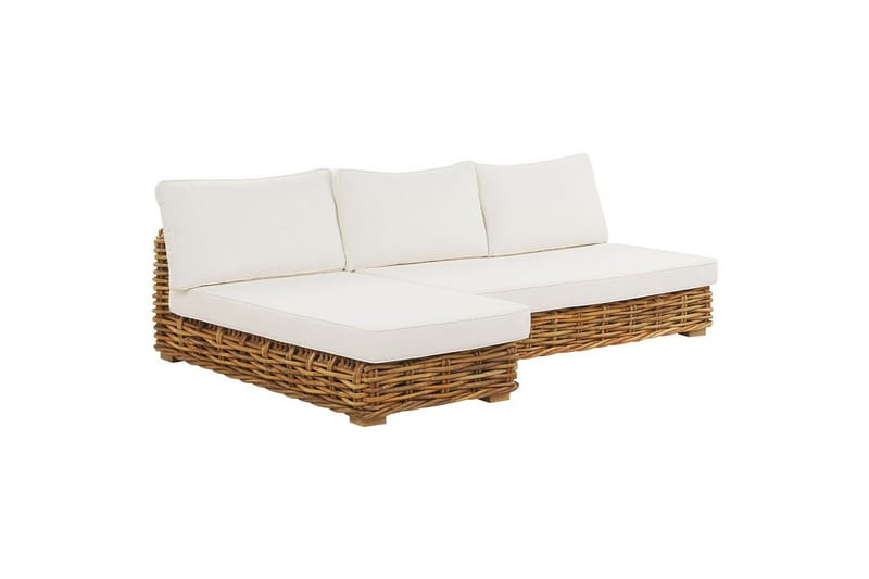 Loungegrupp Varallo Natur/vit, Högervänd - Natur/vit, Högervänd - Utemöbler - Utegrupp - Loungegrupp