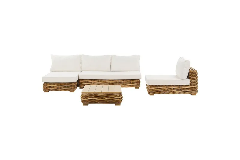 Loungegrupp Varallo Natur/vit, Högervänd, Natur/vit, Högervänd