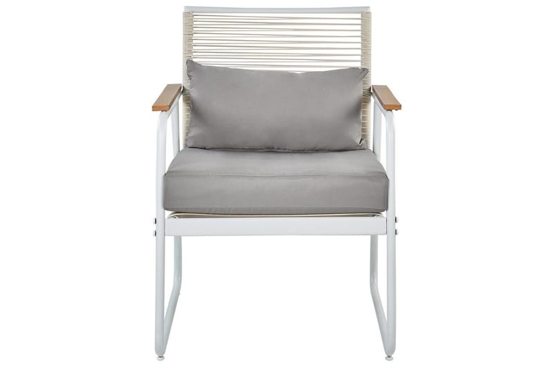 Loungegrupp Pomonte Vit/Grå - Vit/Grå - Utemöbler - Balkong - Balkongmöbler - Balkonggrupper