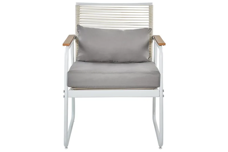 Loungegrupp Pomonte Vit/Grå - Vit/Grå - Utemöbler - Utegrupp - Loungegrupp