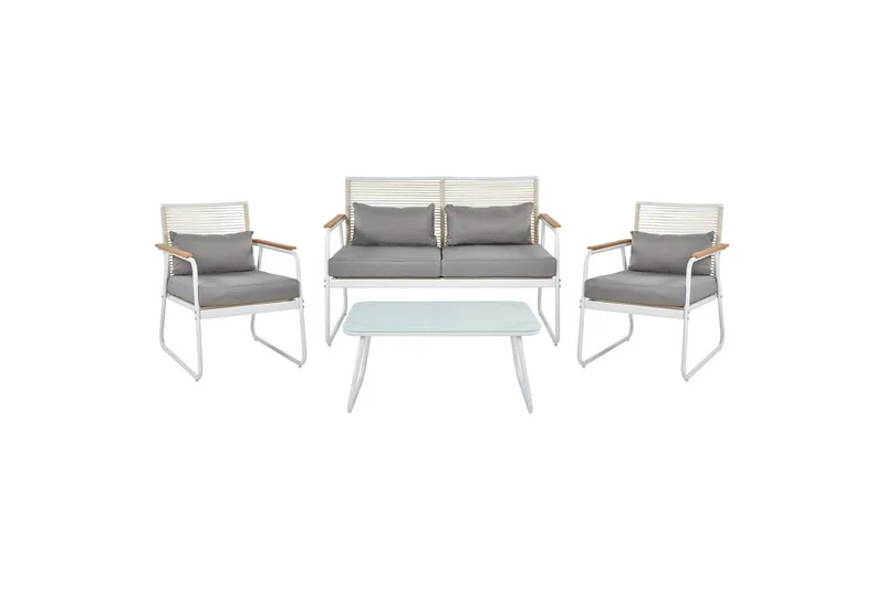 Loungegrupp Pomonte Vit/Grå, Vit/Grå