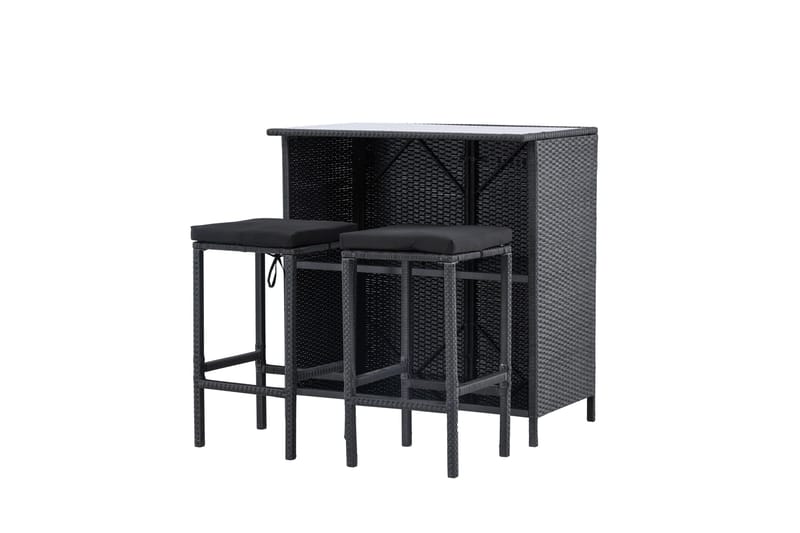 Knock Balkonggrupp 2-sits - Svart - Utemöbler - Balkong - Balkongmöbler - Balkonggrupper