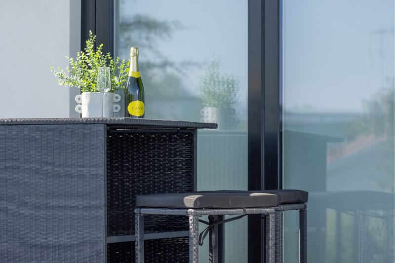 Knock Balkonggrupp 2-sits - Svart - Utemöbler - Balkong - Balkongmöbler - Balkonggrupper