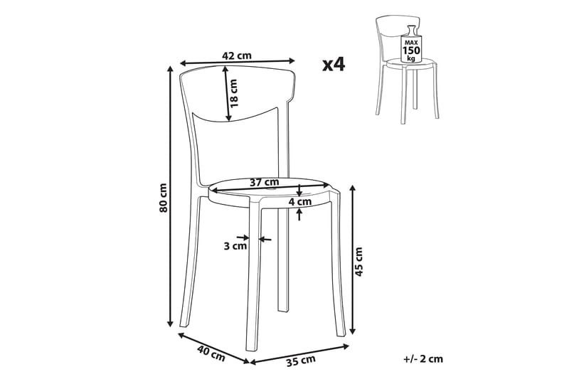 Maple Creek Matstol Utomhus - Svart - Utemöbler - Balkong - Balkongmöbler - Balkongstolar