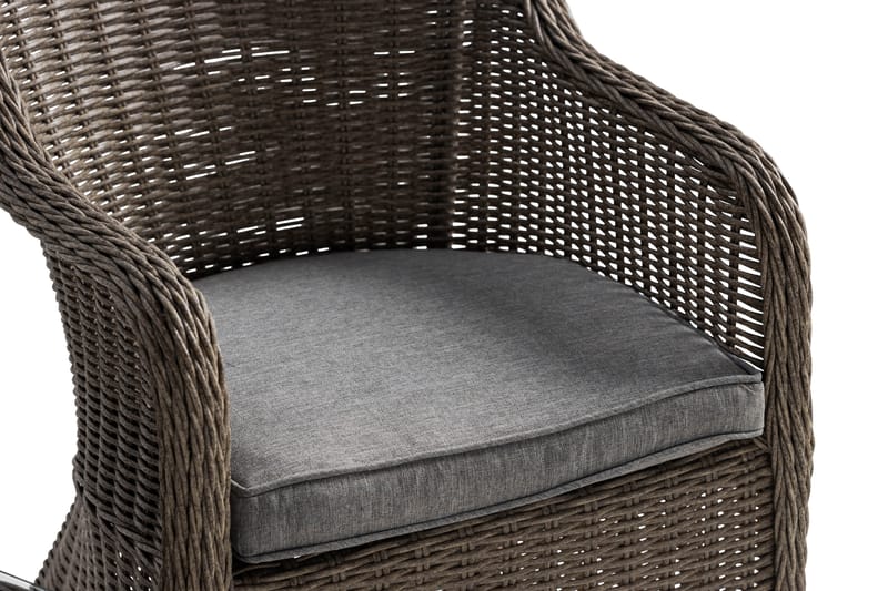 Marcus Caféset med 2 Light Fåtöljer m Dyna - Grå - Utemöbler - Balkong - Balkongmöbler - Balkonggrupper