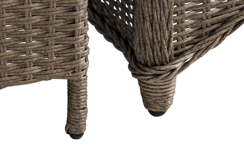 Marcus Caféset med 2 Light Fåtöljer m Dyna - Grå - Utemöbler - Balkong - Balkongmöbler - Balkonggrupper