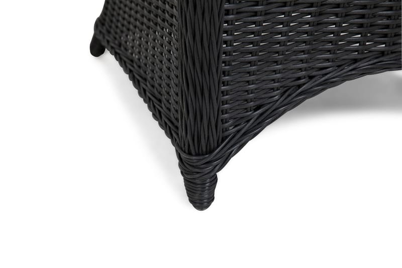 Marcus Caféset med 2 Light Fåtöljer m Dyna - Svart - Utemöbler - Balkong - Balkongmöbler - Balkonggrupper