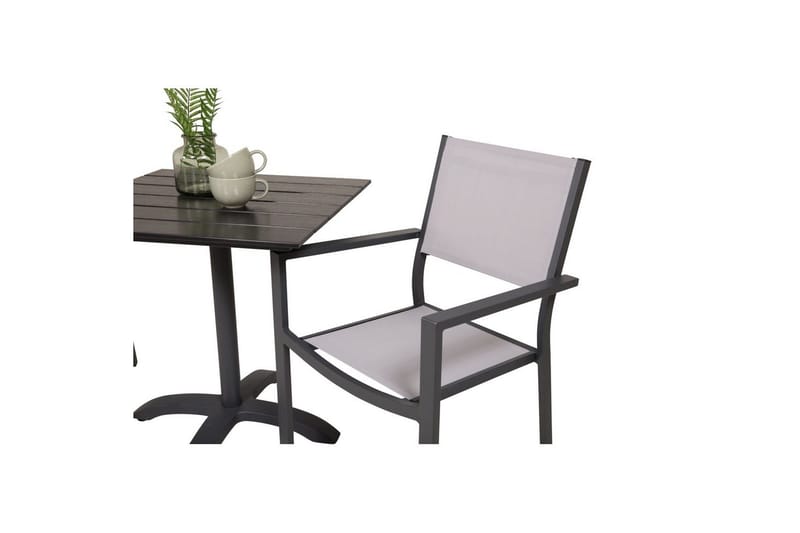 Matgrupp Colorado Cafébord 70x70 cm Svart med 2st Copacabana Stolar - Utemöbler - Balkong - Balkongmöbler - Balkonggrupper