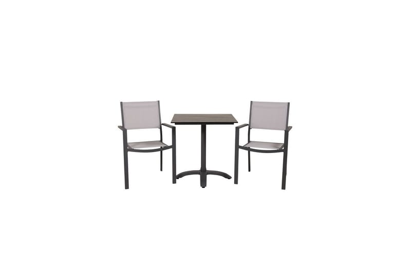 Matgrupp Colorado Cafébord 70x70 cm Svart med 2st Copacabana Stolar - Utemöbler - Balkong - Balkongmöbler - Balkonggrupper