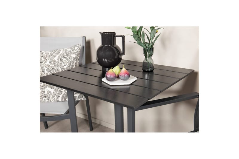 Matgrupp Colorado Cafébord 70x70 cm Svart med 2st Copacabana Stolar - Utemöbler - Balkong - Balkongmöbler - Balkonggrupper