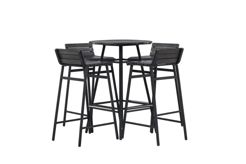 Mexico Balkonggrupp 4-sits - Svart - Utemöbler - Balkong - Balkongmöbler - Balkonggrupper