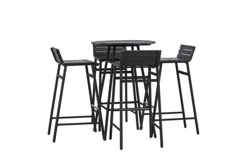 Mexico Balkonggrupp 4-sits - Svart - Utemöbler - Balkong - Balkongmöbler - Balkonggrupper