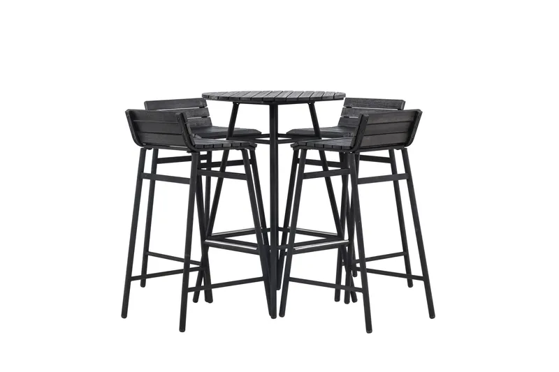 Mexico Balkonggrupp 4-sits - Svart - Utemöbler - Balkong - Balkongmöbler - Balkonggrupper