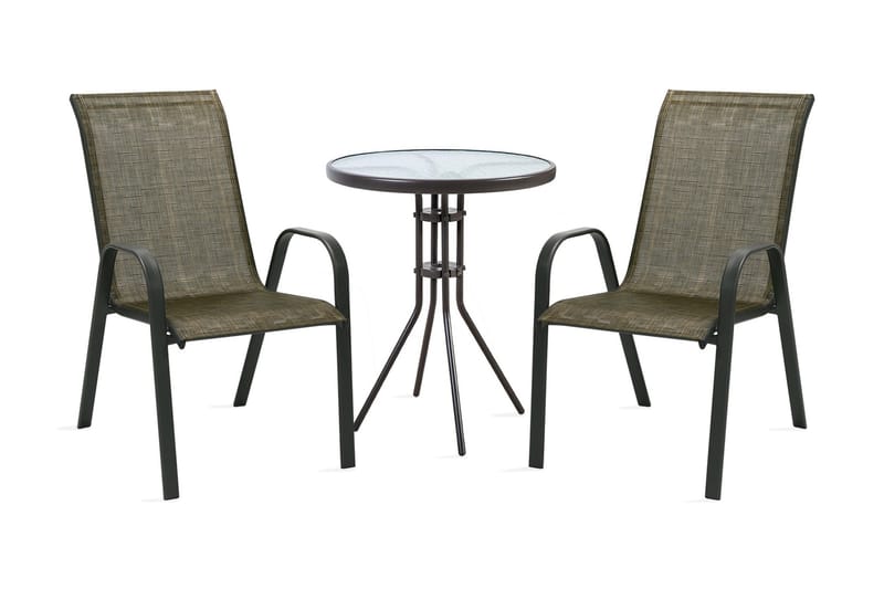 Möbelset DUBLIN bord och 2 stolar D60xH70cm - Caféset - Balkonggrupper