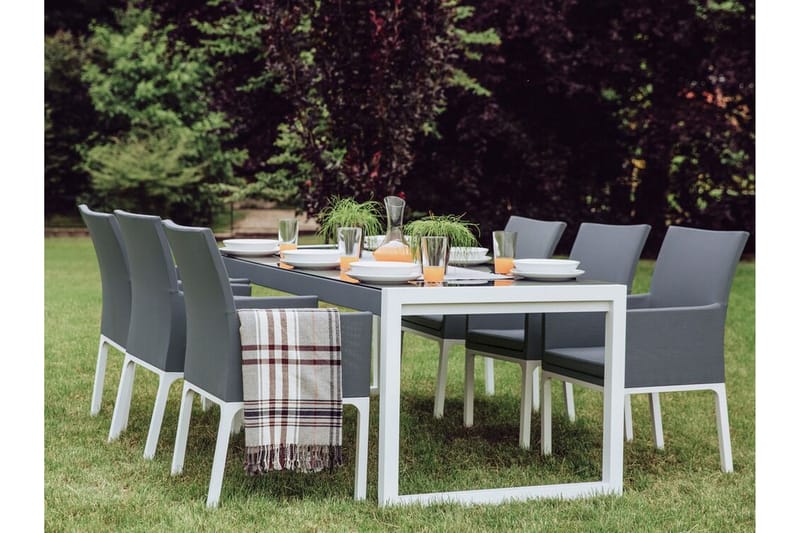 Monteroni Karmstol Utomhus - Grå/Vit - Utemöbler - Balkong - Balkongmöbler - Balkongstolar