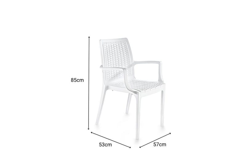 Omber Karmstol Utomhus - Vit - Utemöbler - Balkong - Balkongmöbler - Balkongstolar