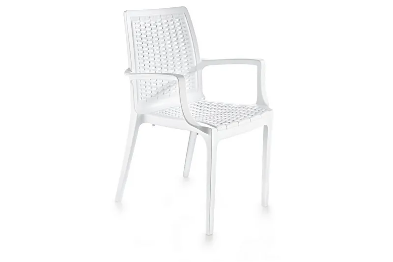 Omber Karmstol Utomhus, Vit