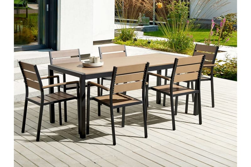 Pereta Karmstol Utomhus - Ljusbrun/Svart - Utemöbler - Balkong - Balkongmöbler - Balkongstolar