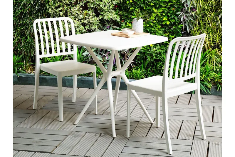 Pesaro Matstol Utomhus - Vit - Utemöbler - Balkong - Balkongmöbler - Balkongstolar