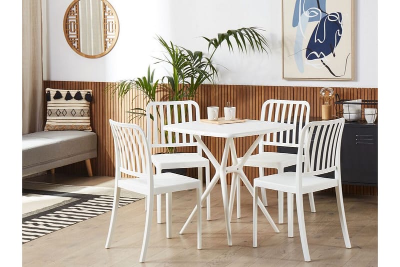 Pesaro Matstol Utomhus - Vit - Utemöbler - Balkong - Balkongmöbler - Balkongstolar