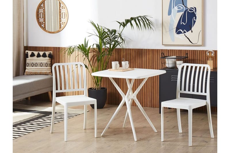 Pesaro Matstol Utomhus - Vit - Utemöbler - Balkong - Balkongmöbler - Balkongstolar