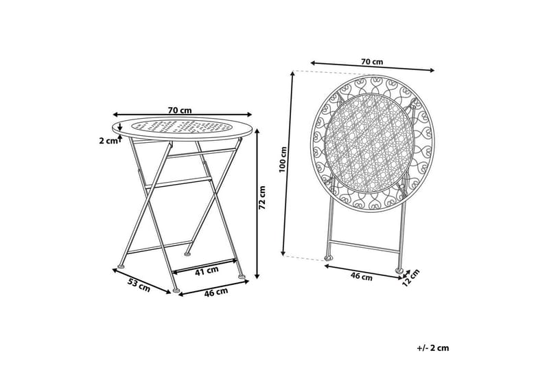Runt bord Trieste - Utemöbler - Balkong - Balkongmöbler - Balkongbord