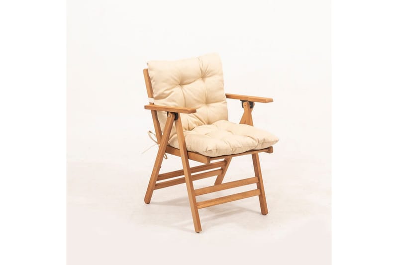 Ruvin Klappstol Utomhus 45x43 cm 89x - Cremevit - Utemöbler - Balkong - Balkongmöbler - Balkongstolar