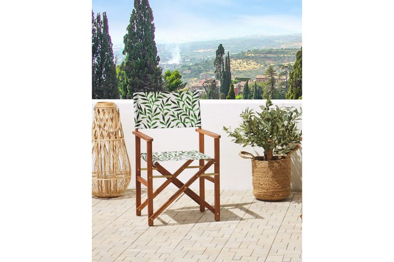 Salve Karmstol Utomhus - Brun/Grön/Vit - Utemöbler - Balkong - Balkongmöbler - Balkongstolar