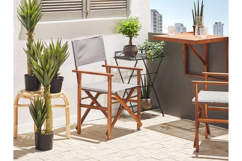 Salve Karmstol Utomhus - Brun/Grön/Vit - Utemöbler - Balkong - Balkongmöbler - Balkongstolar