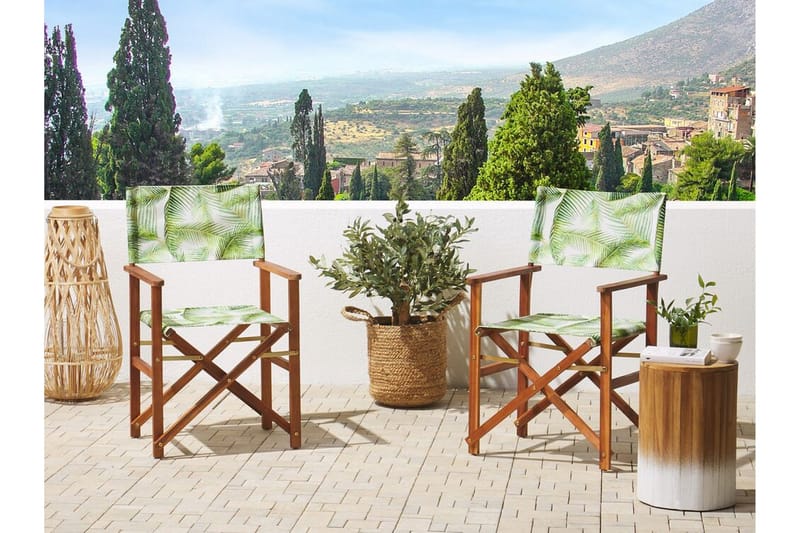 Salve Karmstol Utomhus - Brun/Grön/Vit - Utemöbler - Balkong - Balkongmöbler - Balkongstolar