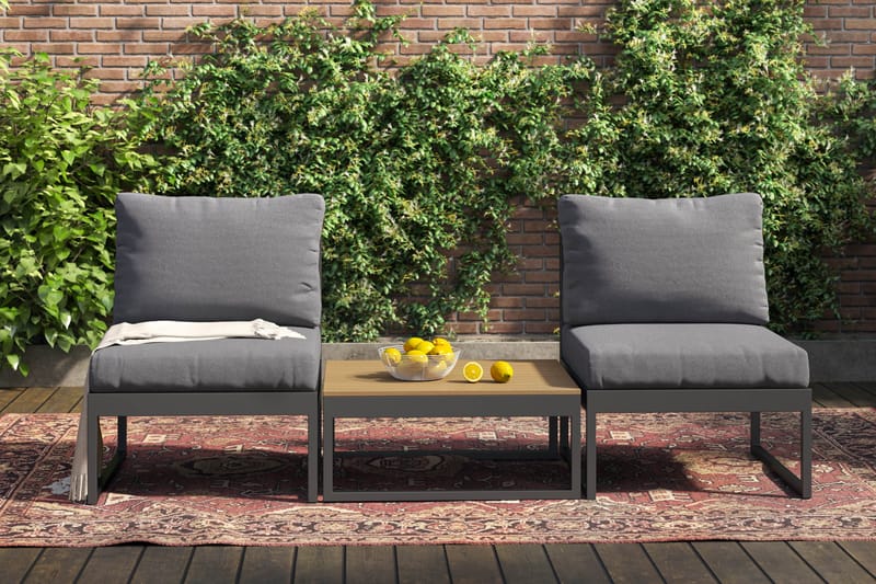 Samira Caféset Utomhus - Grå - Utemöbler - Balkong - Balkongmöbler - Balkongstolar