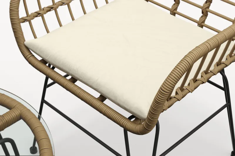 Sammy Balkonggrupp 2-sits - Beige - Utemöbler - Balkong - Balkongmöbler - Balkonggrupper