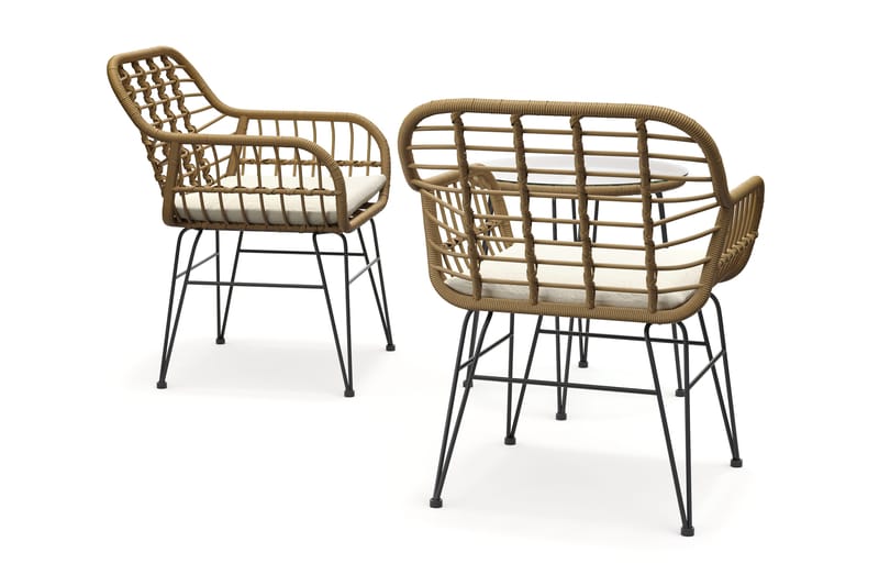 Sammy Balkonggrupp 2-sits - Beige - Utemöbler - Balkong - Balkongmöbler - Balkonggrupper