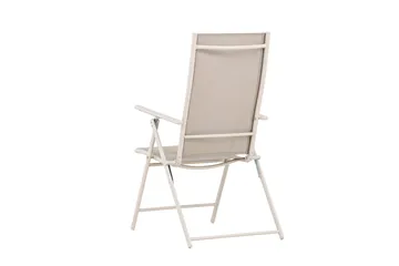 Sanna Positionsstol Utomhus med fällbar rygg i stål - Beige - Utemöbler - Utestolar & fåtöljer - Positionsstol