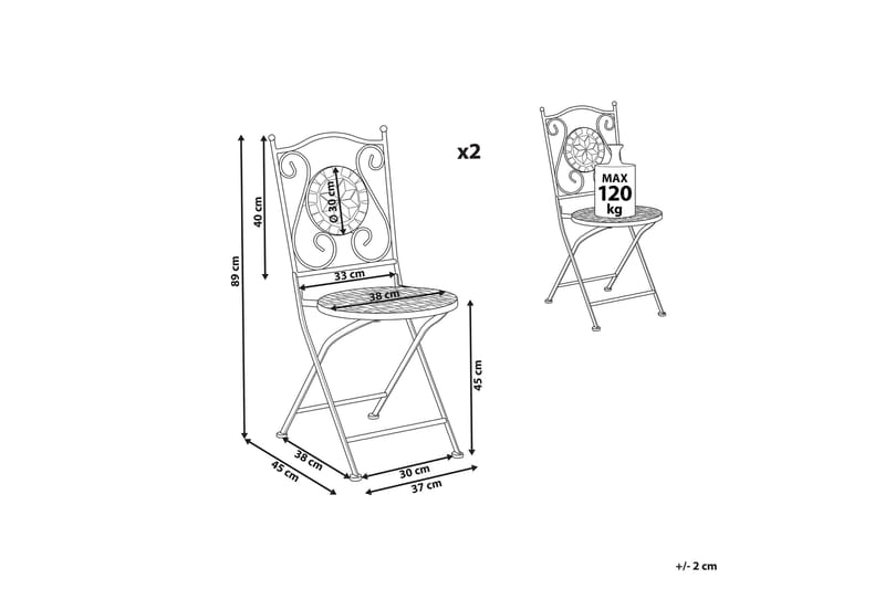Sannicola Matstol Utomhus - Svart - Utemöbler - Balkong - Balkongmöbler - Balkongstolar
