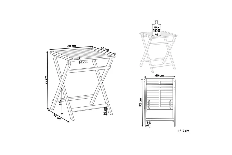 Sidobord Paraggi - Utemöbler - Balkong - Balkongmöbler - Balkongbord