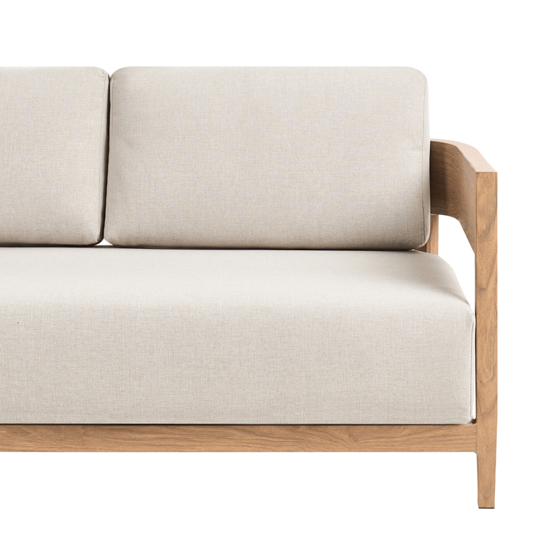 Soffa utomhus med Bord 2-Sits Sampieri - Brun/Beige - Utemöbler - Utegrupp - Loungegrupp