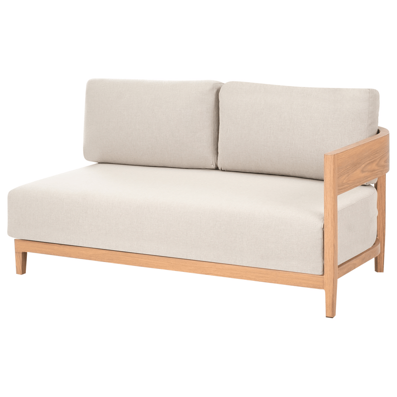 Soffa utomhus med Bord 2-Sits Sampieri - Brun/Beige - Utemöbler - Utegrupp - Loungegrupp