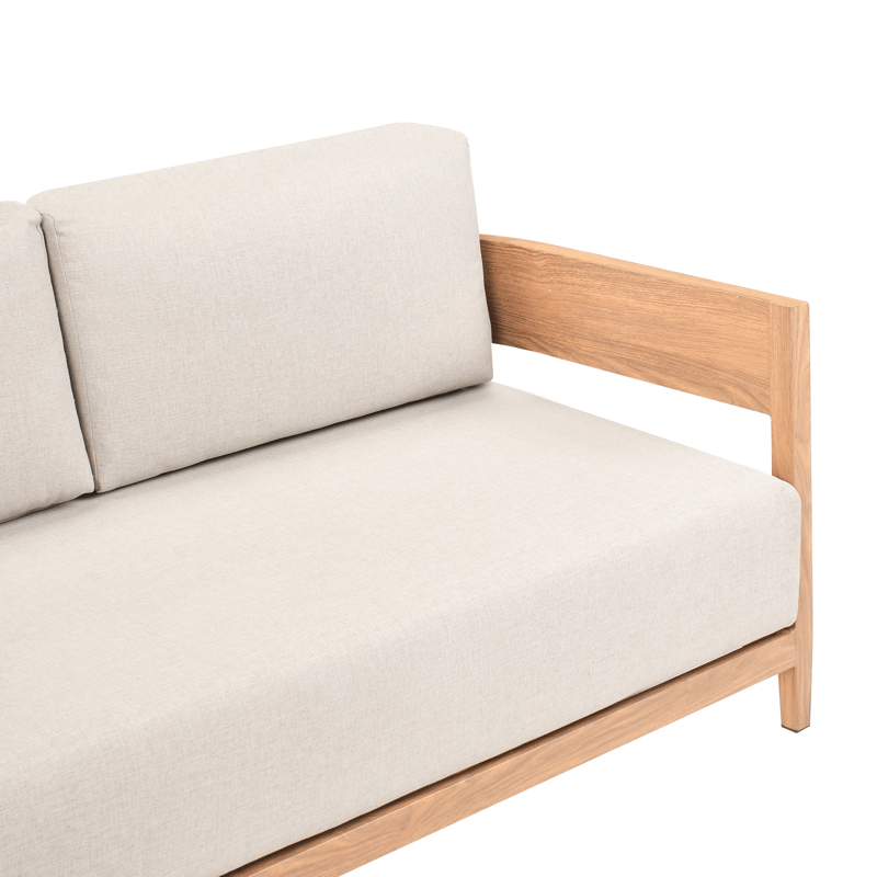 Soffa utomhus med Bord 2-Sits Sampieri - Brun/Beige - Utemöbler - Utegrupp - Loungegrupp