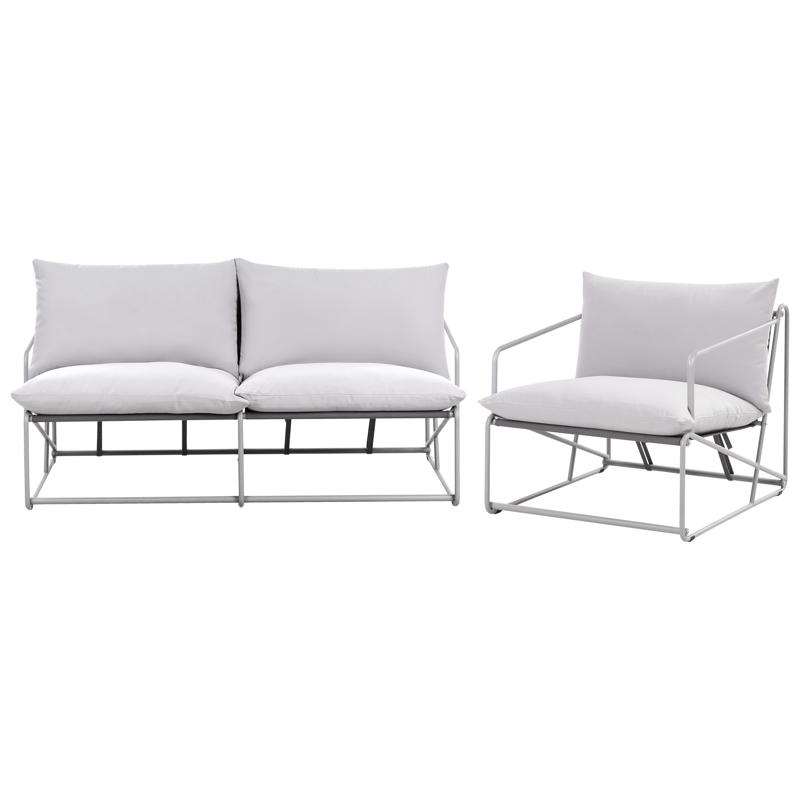 Soffgrupp utomhus 3-Sits Ponte - Grå - Utemöbler - Utegrupp - Loungegrupp