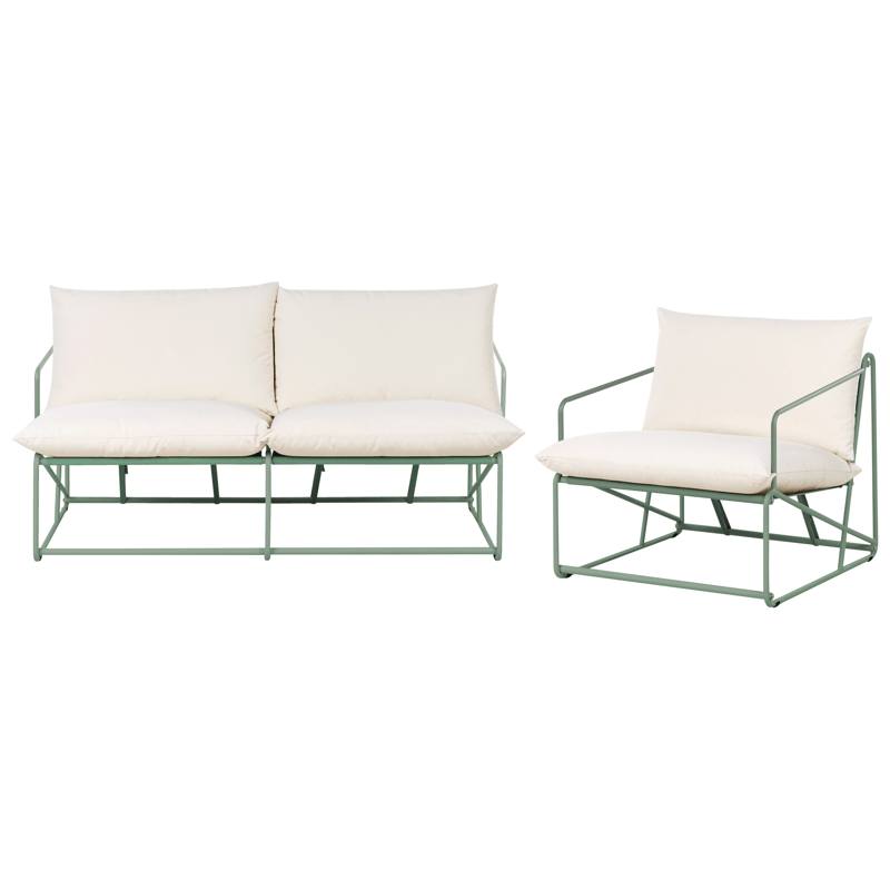 Soffgrupp utomhus 3-Sits Ponte - Grön/Beige - Utemöbler - Utegrupp - Loungegrupp