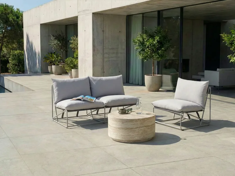 Soffgrupp utomhus 3-Sits Pico - Grå - Utemöbler - Utegrupp - Loungegrupp