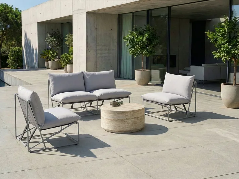 Soffgrupp utomhus 4-Sits Pico - Grå - Utemöbler - Utegrupp - Loungegrupp