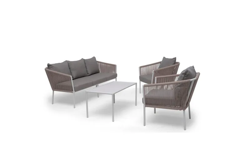 Soffgrupp Utomhus Hillerstorp Lersund Vit/Beige, Vit/Beige