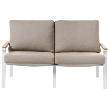 Soffgrupp utomhus med Bord 4-Sits Orero - Beige/Vit/Brun - Utemöbler - Utegrupp - Loungegrupp