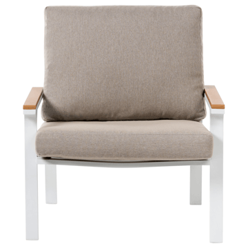 Soffgrupp utomhus med Bord 4-Sits Orero - Beige/Vit/Brun - Utemöbler - Utegrupp - Loungegrupp